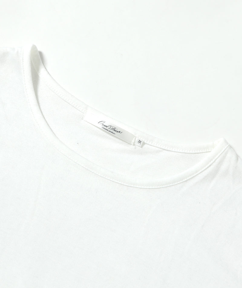 パイナップルフリース素材ラウンドネックニット×シンプル長袖Tシャツ　２点セット