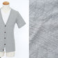 ジャガード織り半袖カーディガン×Ⅴネック無地カットソー　２点セット