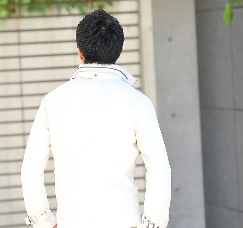 ★ジャケットセット★アイボリージャケット×白シャツ×紺デニム3点コーデセット 47