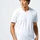 バーベキューデート服メンズ3点コーデセット ネイビー7分袖パーカー×白Vネック半袖Tシャツ×千鳥格子クロップドパンツ
