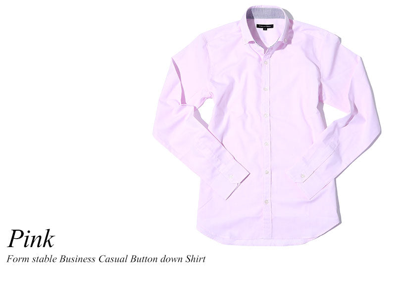 ピンクのシャツのジャケパンコーデ例