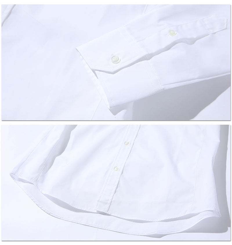 日本製 立体裁断イージーケア襟裏ストライプビジネスカジュアルシャツ Designed by Bizfront in TOKYO