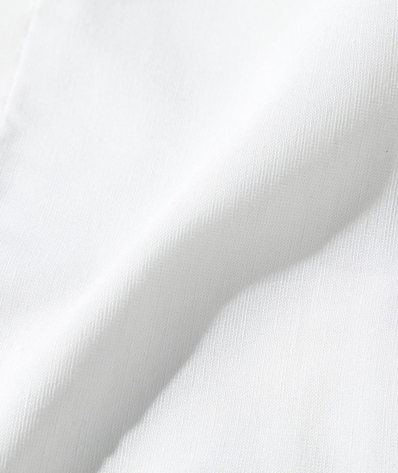 日本製クールマックス素材ストレッチ麻混長袖シャツ