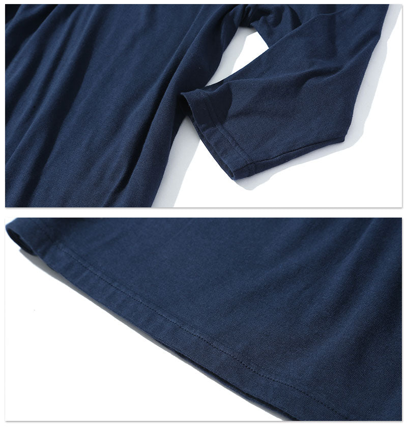 日本製 Vネック Tシャツ メンズ ７分袖 カットソー おしゃれ ブランド 人気 おすすめ 無地 コーデ 美シルエット 無地
