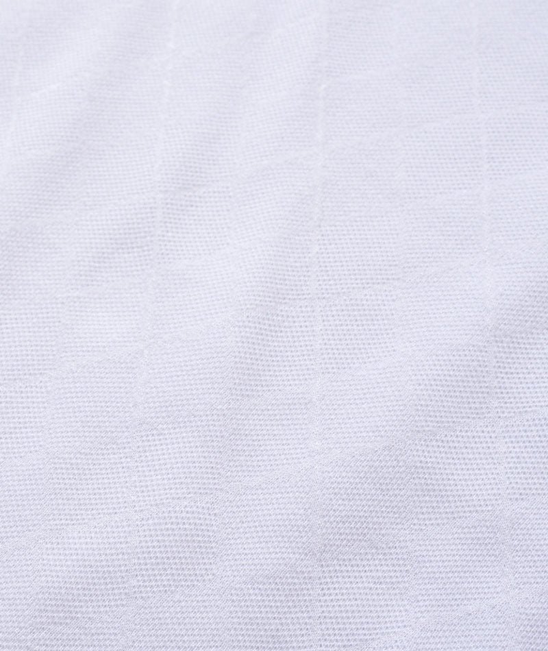 クールマックス素材イタリアンスタンドカラーフェイクレイヤード半袖アーガイルポロシャツ