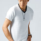 Tシャツ カットソー メンズ 7分袖 半袖 Vネック おしゃれ ブランド 人気 おすすめ 無地 コーデ 40代 50代 夏 スリム 細身 カットソー インナー ジャガード織り