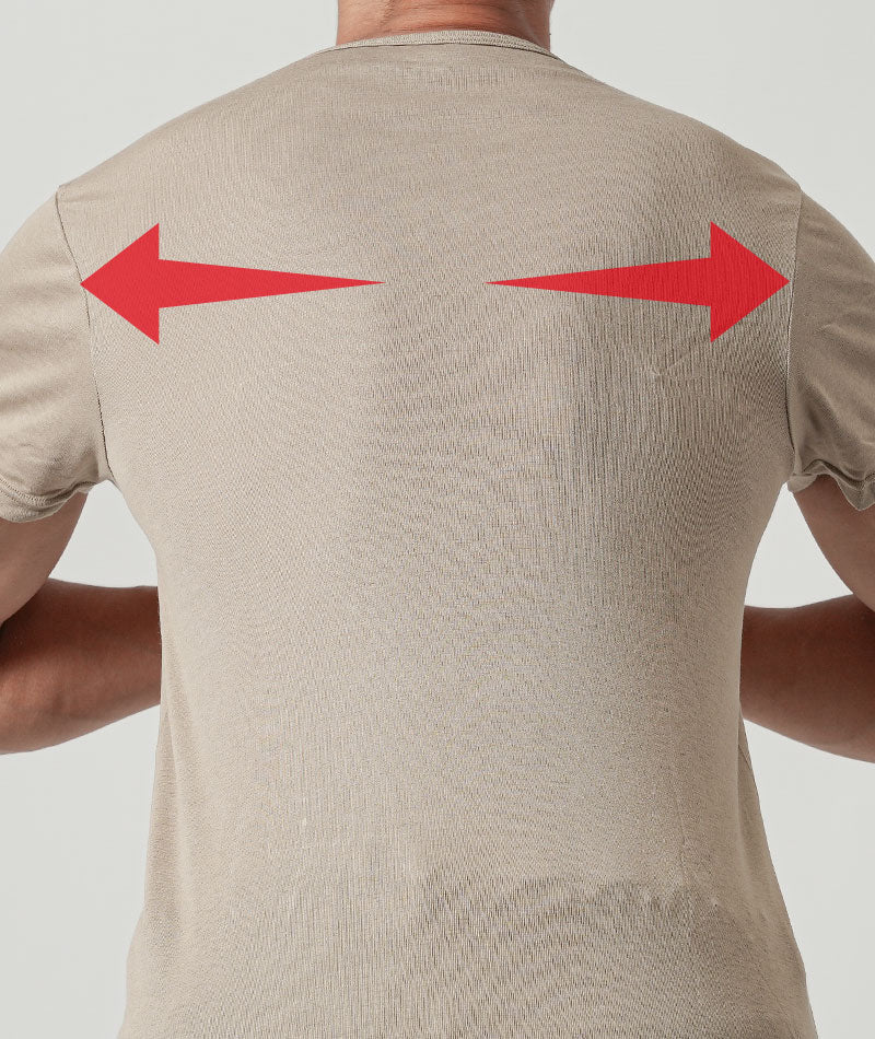 「白シャツの下からでも透けにくい」ドライ加工半袖VネックインナーTシャツ　2枚セット