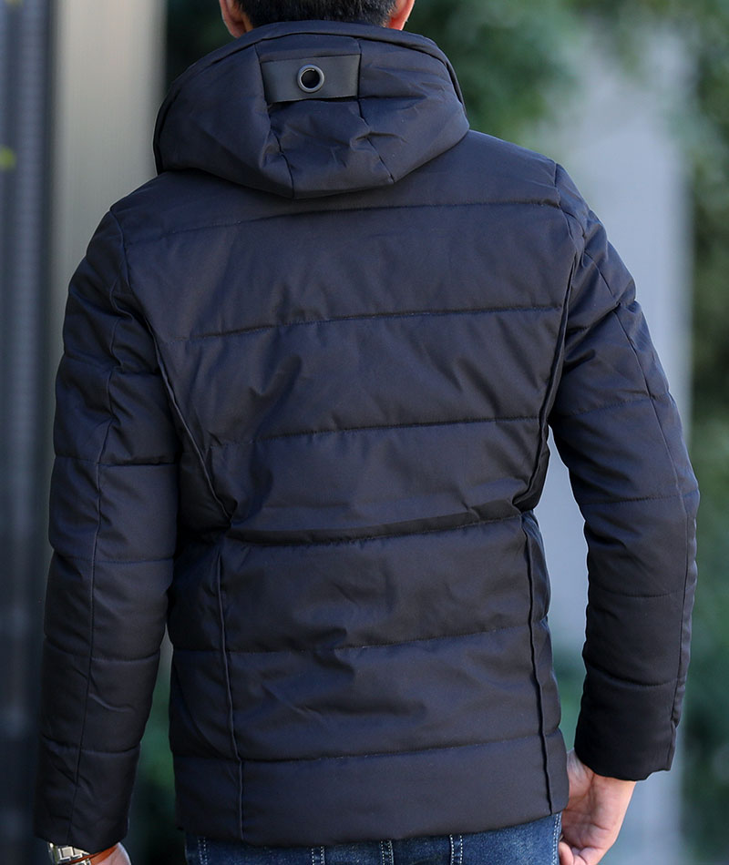 ワンポイントデザインキルティング中綿ジャケット