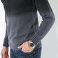 ニット メンズ ハイネック セーター おしゃれ かっこいい おすすめ コーデ ブランド 着こなし 40代 50代 グラデーションデザイン