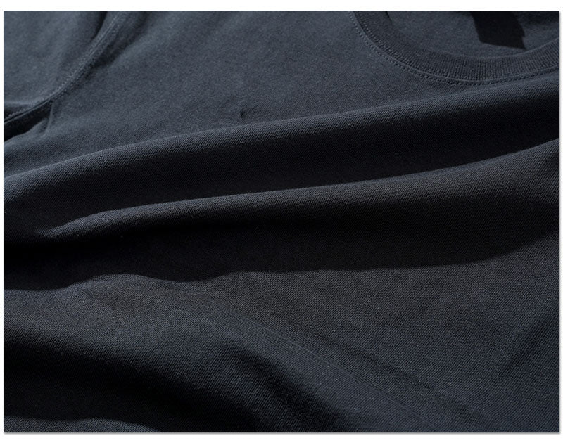 厚手7.1オンスクルーネックスーパーヘビーウェイト半袖黒Tシャツ Biz