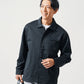 30代メンズ3点コーデセット　黒長袖カバーオールジャケット×白長袖Tシャツ×グレースリムチノパンツ