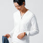 40代メンズ3点コーデセット　ネイビー長袖カーディガン×白長袖Tシャツ×ベージュスリムチノパンツ