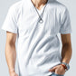 Tシャツ メンズ 半袖 Vネック スリム 細身 ぴったり タイト おしゃれ ブランド 人気 おすすめ 無地 コーデ 40代 50代 ランダムテレコ素材