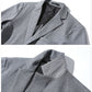 グレージャケット×黒半袖Tシャツ 30代メンズ2点コーデセット biz
