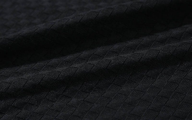 袖裏デザインシャドーブロックポロシャツ×リブ付き５分袖カットソー　２点セット