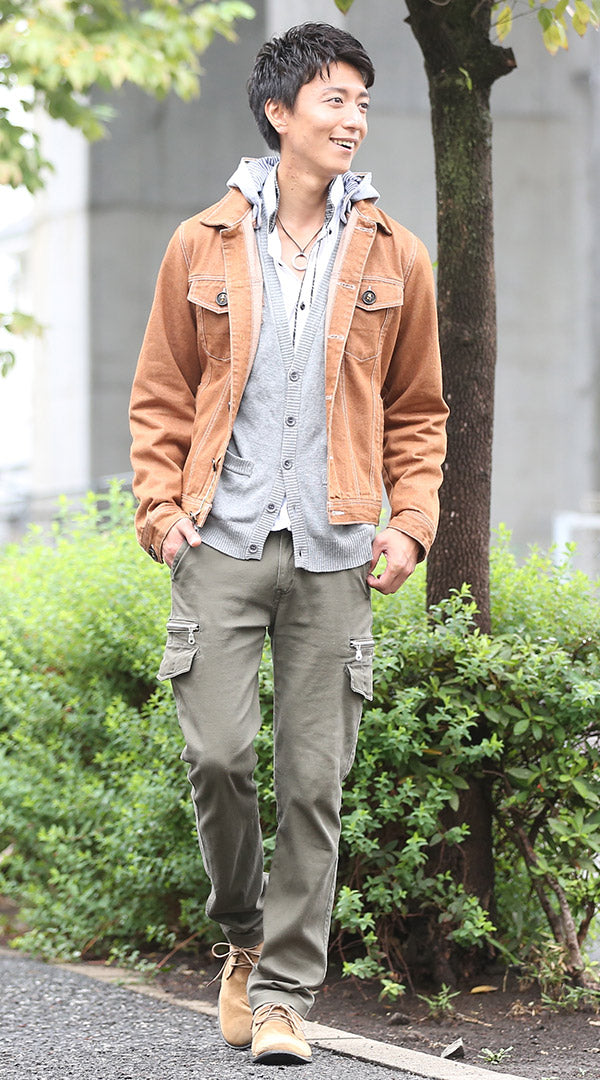 デニムジャケット カーディガン シャツ カーゴパンツ snp_yi1177の