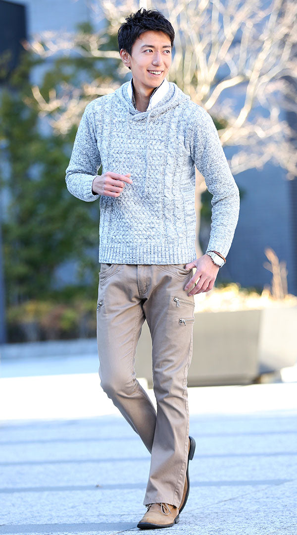 ニットパーカー シャツ チノパン snp_bm0755 ｜ メンズファッション  