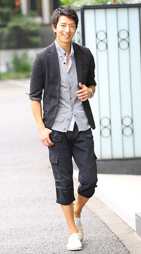 ジャケット シャツ クロップドパンツ snp_fi0147の