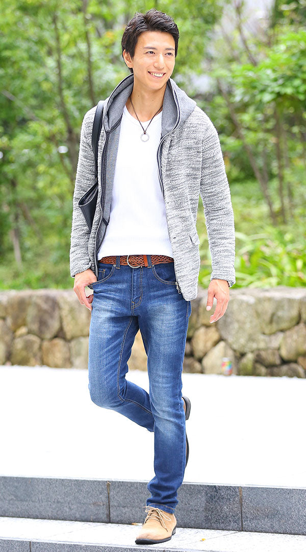 ジャケット デニム ベルト snp_gr0449のコーディネート例 ｜ メンズ