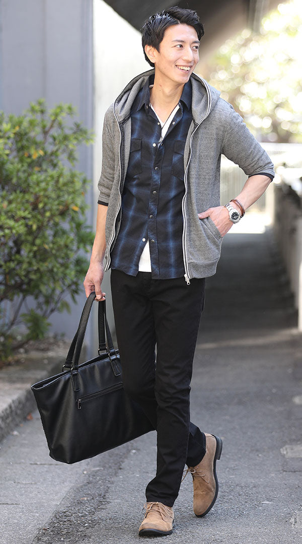 epa チェックシャツ チェック柄ジッパーシャツ - ブルー | ZARA Japan / 日本