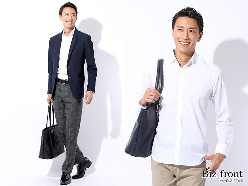 オンオフ兼用シャツ メンズの私服プライベートもビジネスも使えるほどよいカジュアルワイシャツ