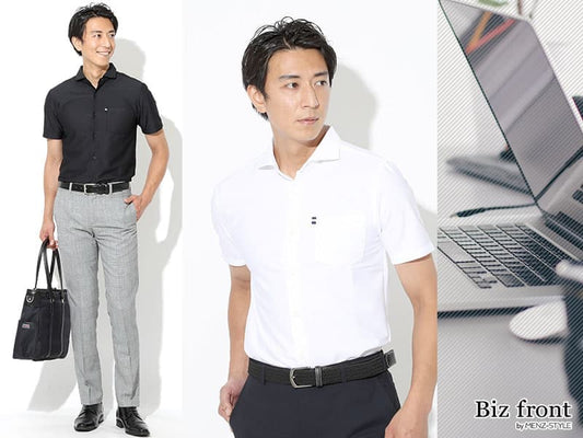 ワイシャツみたいなポロシャツ(半袖・長袖)ビジネス・オフィスカジュアルにおすすめフルオープンポロシャツ