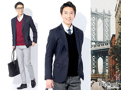 メンズネイビージャケットの秋冬30代40代50代コーデ例9月10月11月・12月1月2月