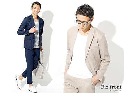 メンズリネンセットアップ・麻セットアップ 30代40代50代おすすめコーデ例 ワンランク上の夏のオシャレジャケット