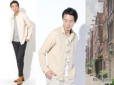 メンズベージュシャツに合う30代40代50代コーデとおすすめシャツ
