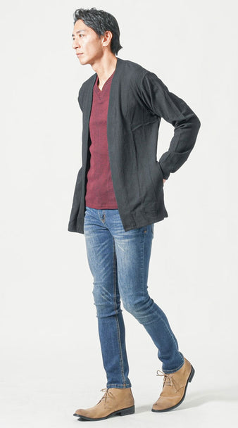 メンズにおすすめの気温20度に適したカーディガンの服装