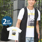 ドレープジレ×プリント半袖Ｔシャツ　2点セット