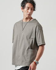 オーバーサイズ半袖クルーネックTシャツ×ワッフル素材タンクトップ 2枚セット