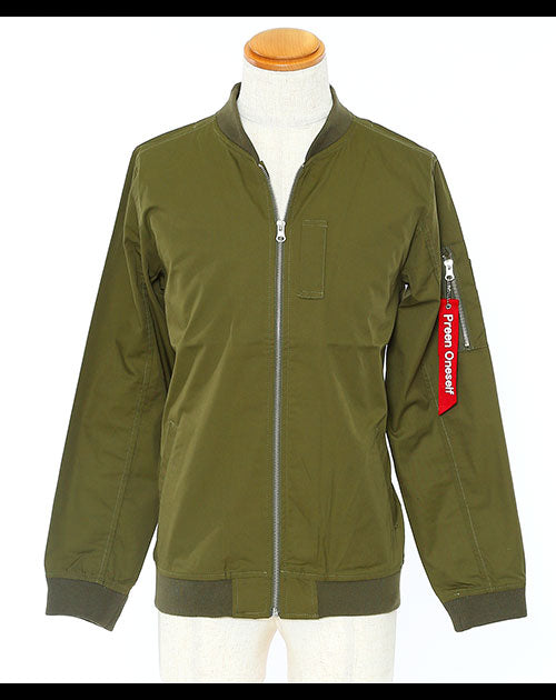 リボンデザインツイル素材ＭＡ-１ジャケット