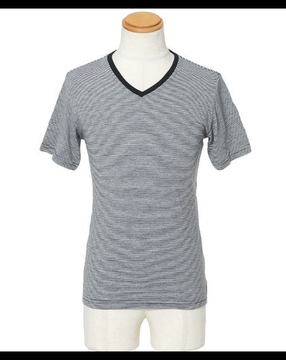 抗菌防臭機能付きボーダーデザインＴシャツ