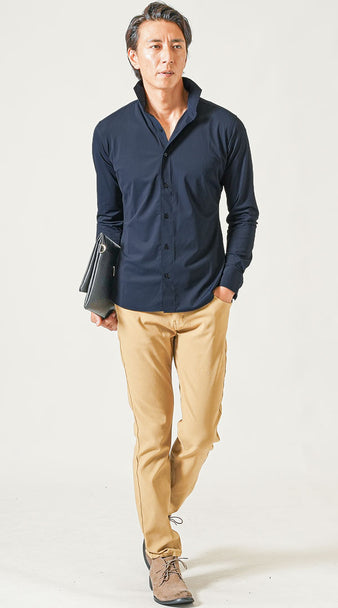 美脚テーパードパンツコーディネート