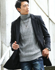 ウール混チェスターコート