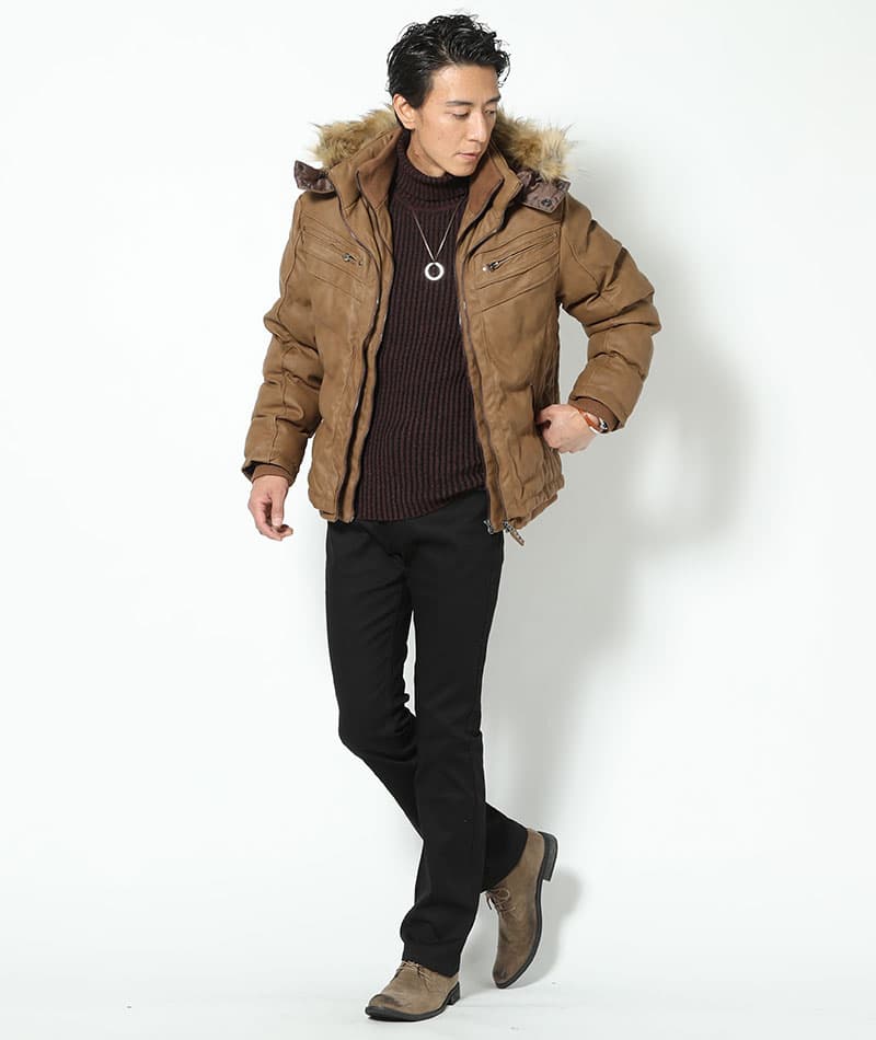 スキニーブーツカットメンズチノパン