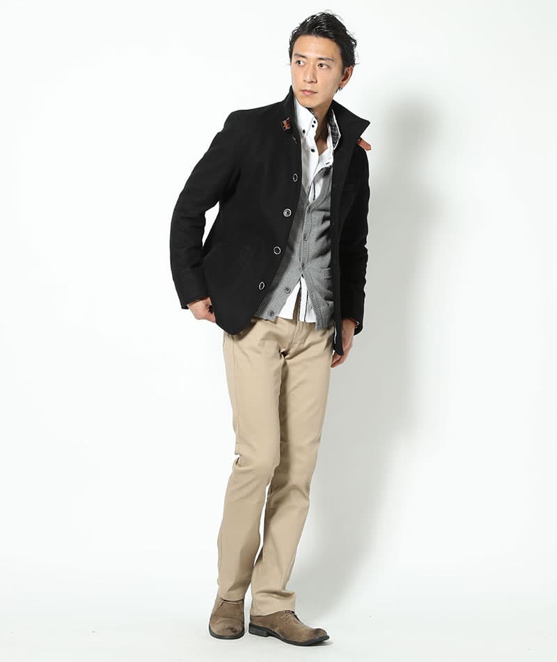 スキニーブーツカットメンズチノパン