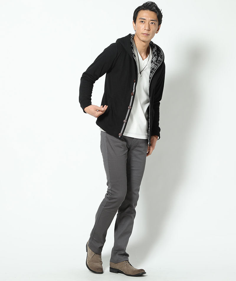 スキニーブーツカットメンズチノパン