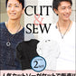 ７分袖ジャガードデザインカットソー×ブランドネーム付き７分袖テレコカットソー　２点セット　