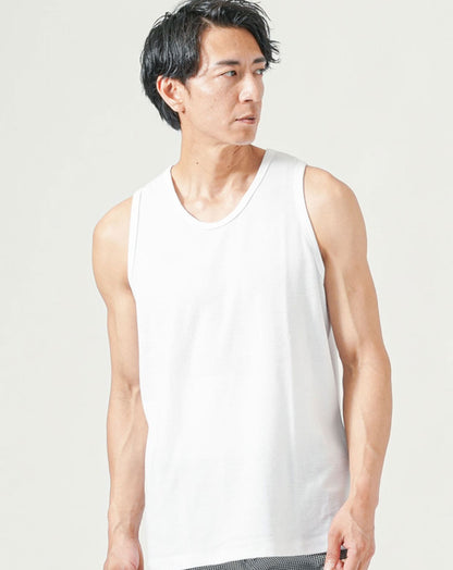 涼しい接触冷感スパンフライスタンクトップ