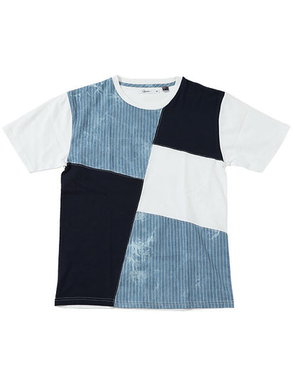 オーストラリアコットン前身切り替えデザイン半袖Ｔシャツ