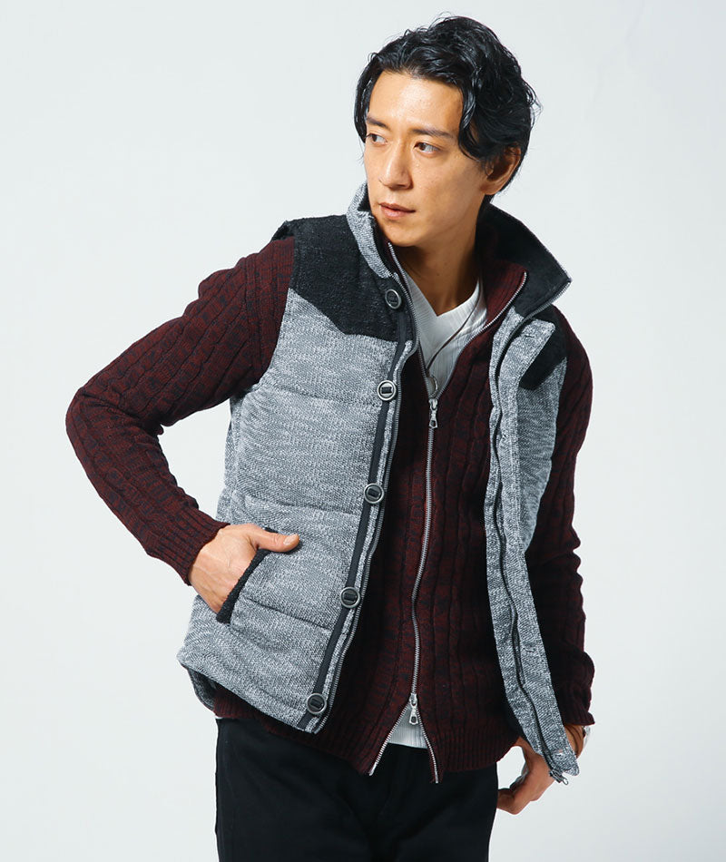 新品 JESEN イエセン 中綿ベスト 切替 ジャケット　M 新品 JESEN イエセン 中綿ベスト 切替 ジャケットM