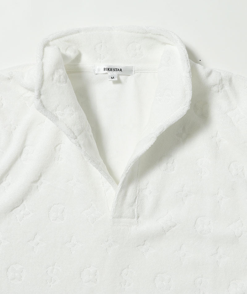 はみた STAモノグラムロゴジャガード半袖シャツ (MENS) モノグラムジャカード