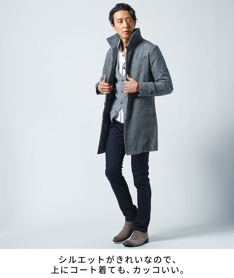 ダブルライン刺繍入りカーディガン