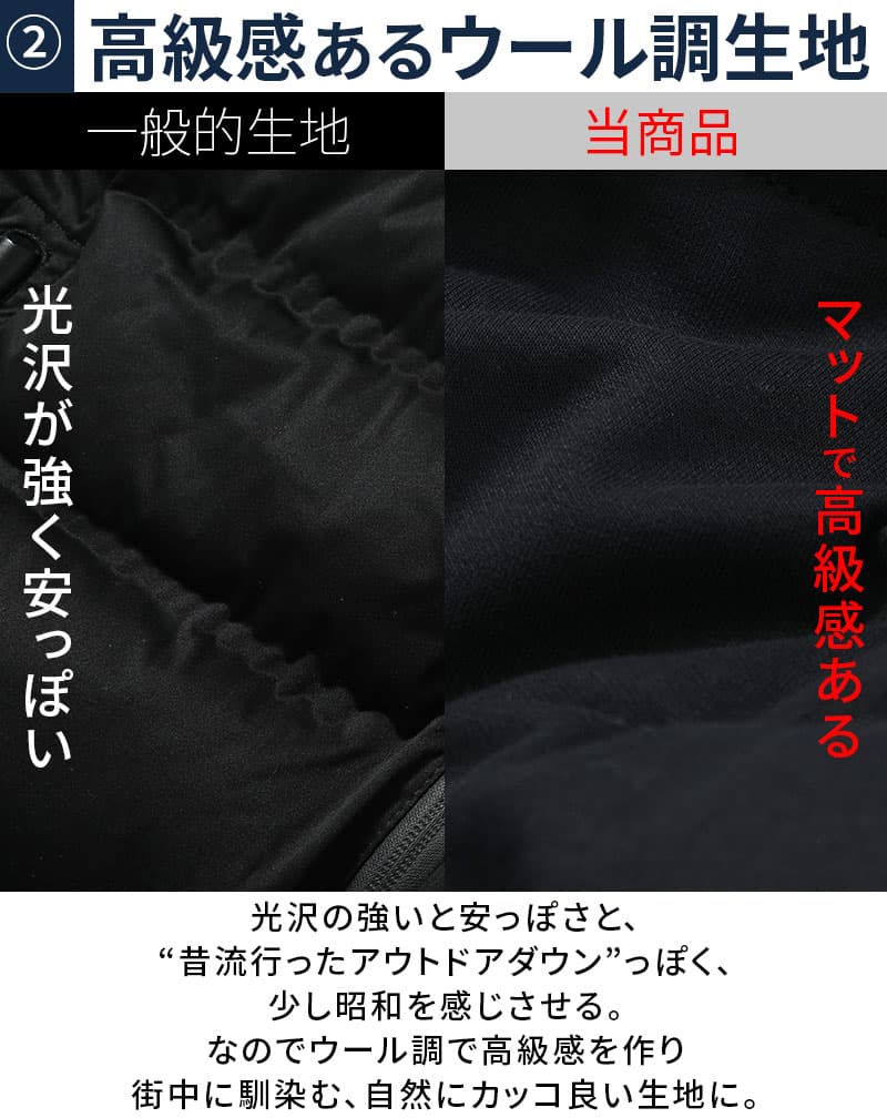 トリコロールデザインパイピングフード付き中綿ダウンジャケット