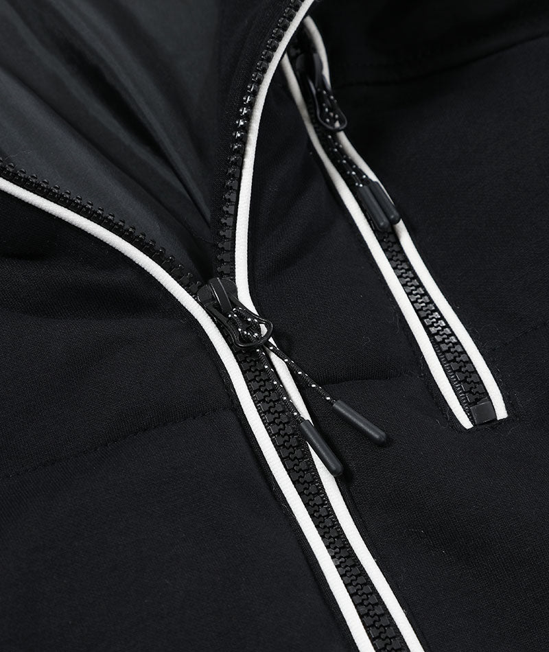 トリコロールデザインパイピング中綿ジャケット