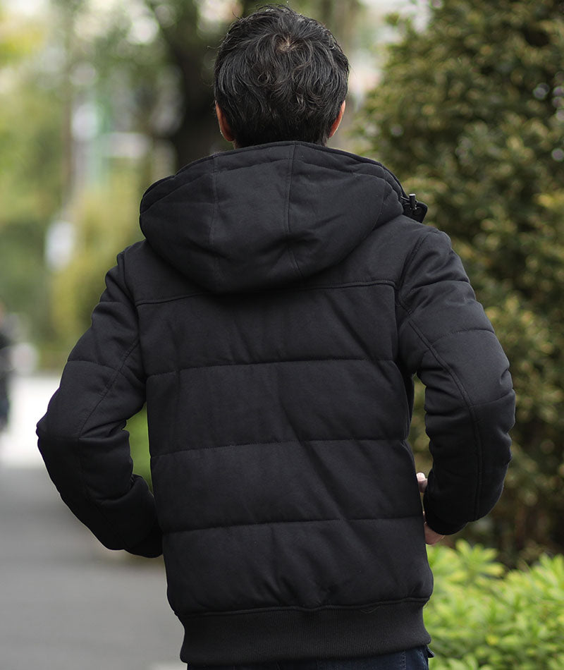 トリコロールデザインパイピング中綿ジャケット
