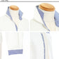 ホリゾンタル２枚襟デザイン裏地ストライプ美シルエットシャツ