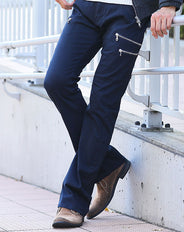 3ジップブーツカットフレアカーゴパンツ